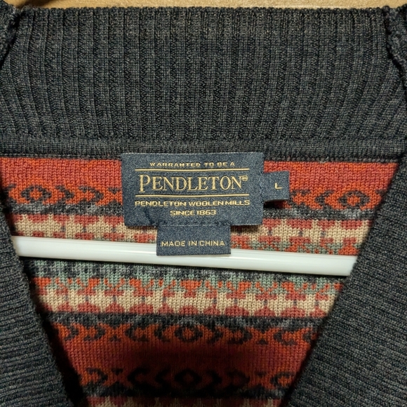 PENDLETON US Women’s Large Washable Merino Wool Quimby Sweater Dress Wrap Belted - Picture 3 of 9